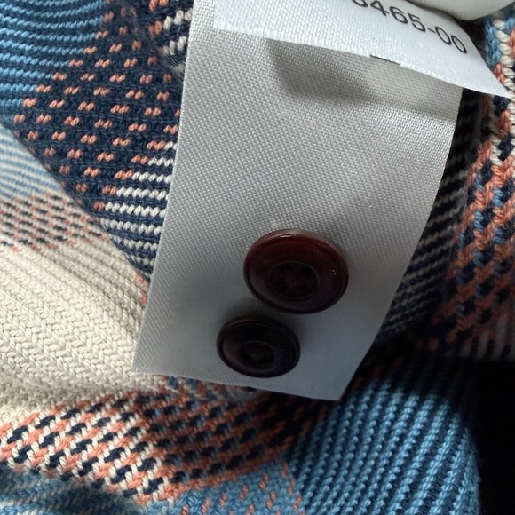 Outerknown Blanket Shirt Mens L Heavy Organic Cotton Plaid Button Up Pockets - Picture 13 of 13